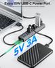 ORICO USB Aluminum Multiport 5Gbps Data 5V 3A Port Splitter for Portable Hard USB and More 7-Port 3.0 Hub, Adapter, Transfer, Type-C PC, Laptop,