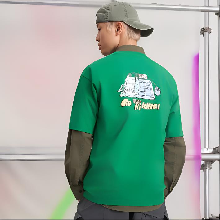 Converse Summer Fun Collection SS24 T Shirt Men's Green 10027229-A02