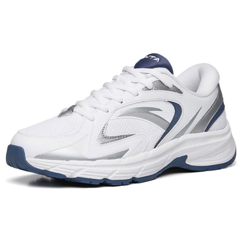 Anta AT952 Anti Slip Wear Resistant Breathable Lightweight Low Top Casual Running Shoes Women's White Silver Blue Sneakers 922235597-2