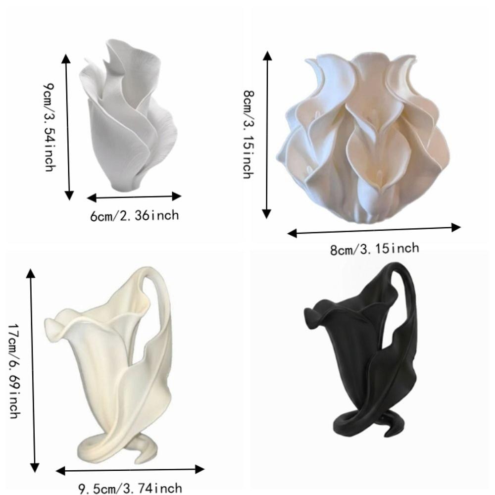 3D Printed Flower Vase Nordic Style Petal Statue Flower Holder Abstract Vase  Gift