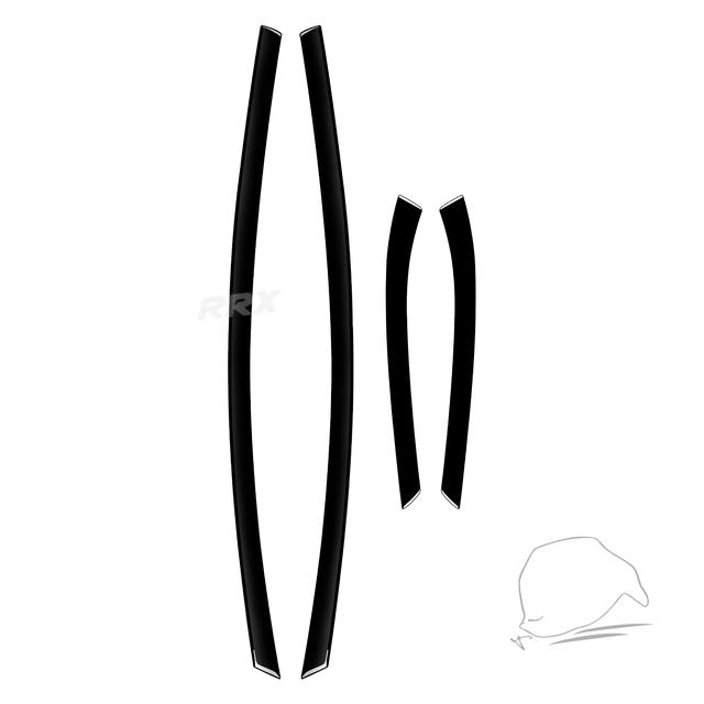For BMW 3 Series E90 2006-2008 Piano Black Door Inner Handle Panel Decorative Strips Car Interior Decoration Accessories