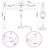 Garden Umbrella with LED Lights and Base 270 x 270 cm