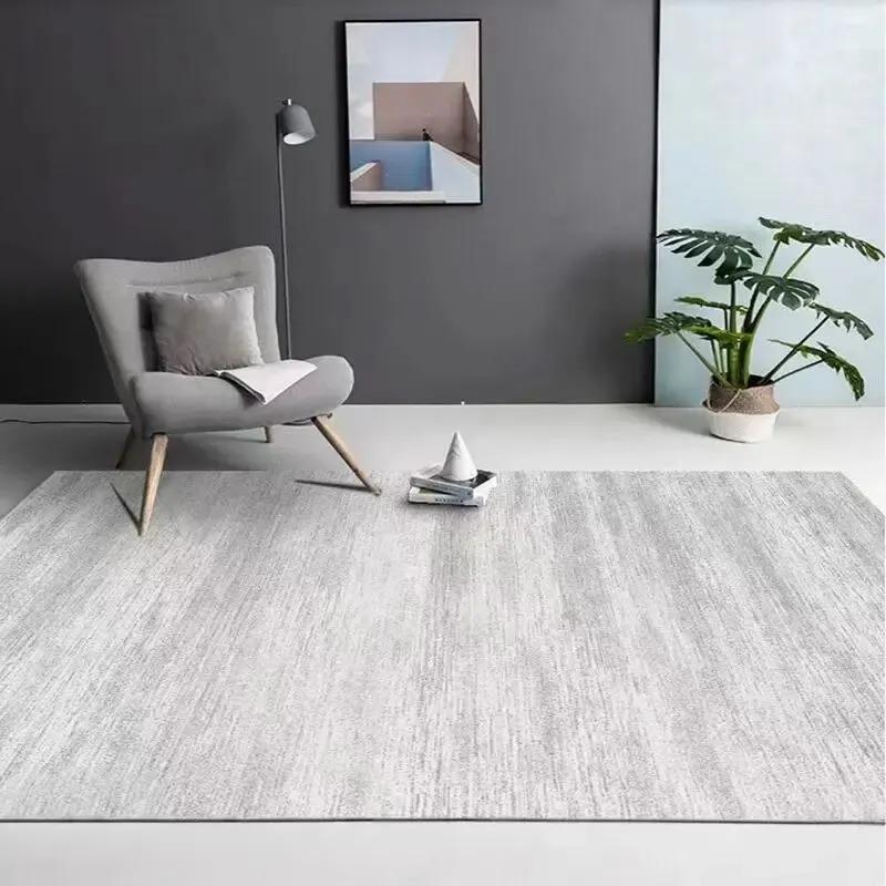 Luxury Gray Series Carpet Area Rug Stain Resistant Floor Mat for Living Room Bedroom and Office Indoor Decor Aesthetic Home