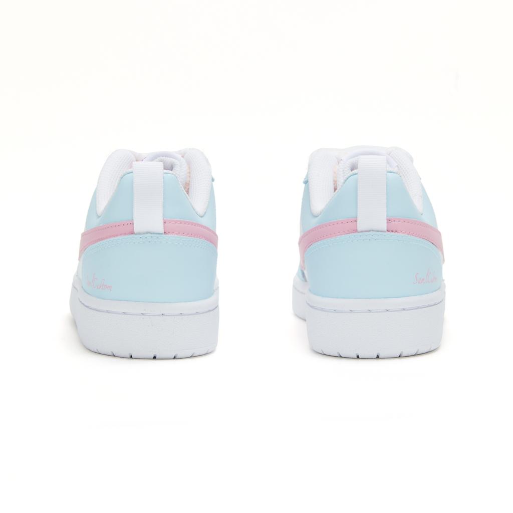 Nike Court Borough Low 2 Low top Skateboard Shoes Women's Pink Blue BQ5448-124(Team6-)