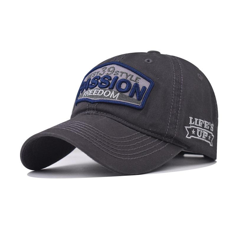 Unisex Cotton Washed Baseball Cap Men Letter Embroid Vintage Fashionable 4 Season Wear Casual Street Wear Outdoor Caps Male