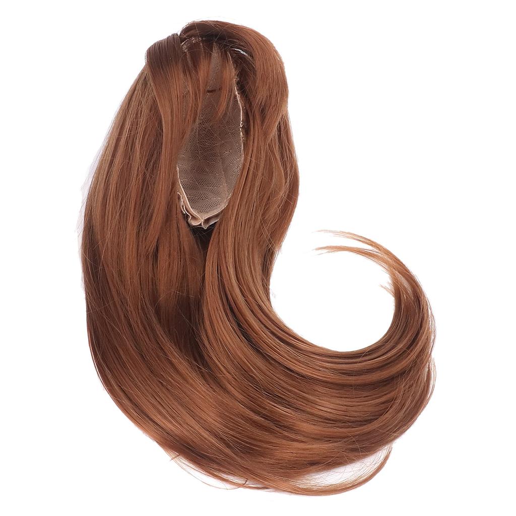 8in to 9in Doll Hair Wig High Temperature Fiber Mesh Long Curly Doll Hair Replacement for 1 3 Doll Crimson