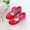 Girl Shoes Spring Autumn New Girl Princess Shoe High Heel Dance Single Shoe Water Diamond Kid Leather Shoes Kid Shoes Mary Jane
