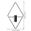 2PCS Iron Wall Hanging Vase Decorative Dried Flower Holder Modern Wall Mount Flower Vase  Bedroom