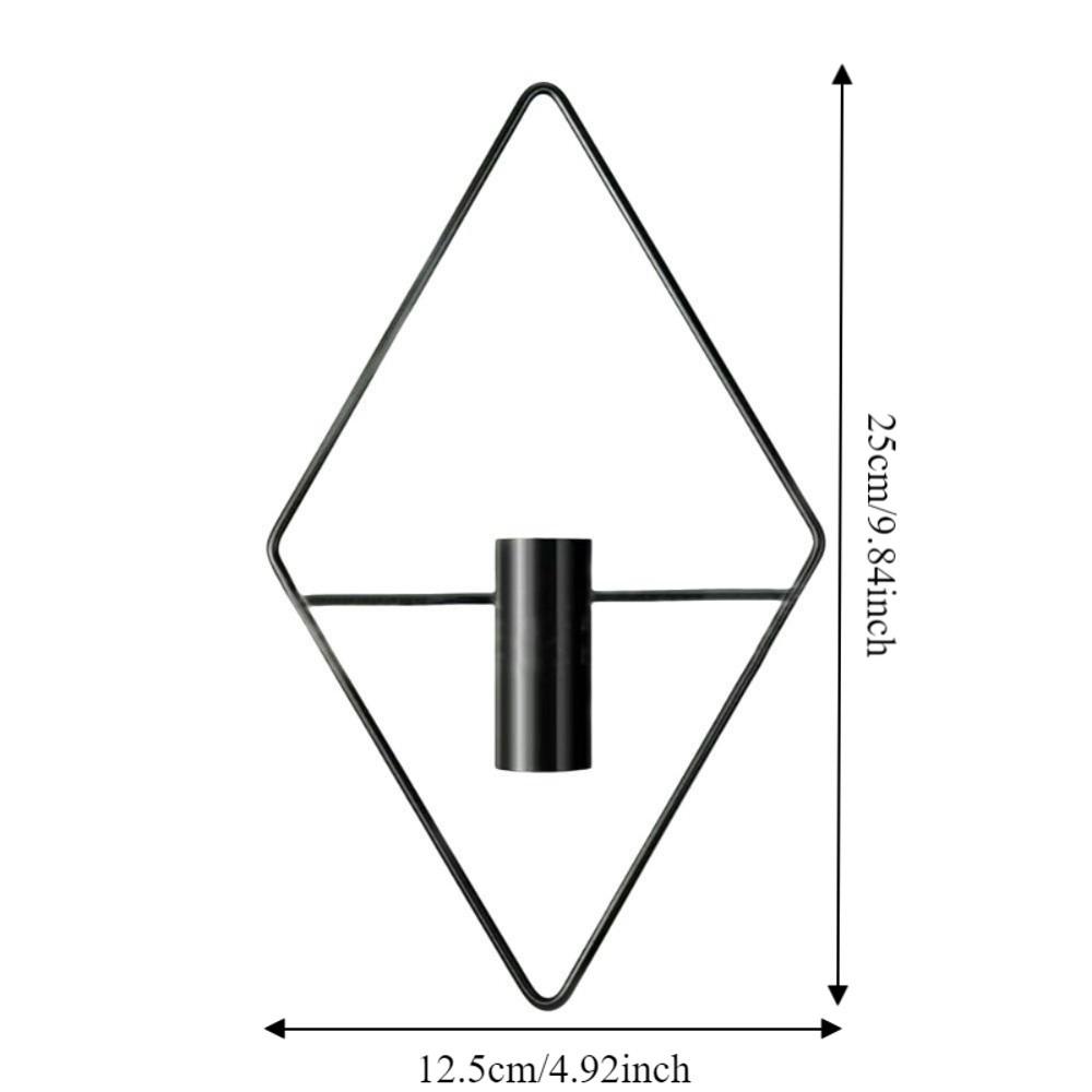 2PCS Iron Wall Hanging Vase Decorative Dried Flower Holder Modern Wall Mount Flower Vase  Bedroom