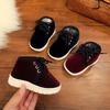 Handmade Winter Velvet Toddler Shoes, Soft Sole, Cotton, for 1-3 Years