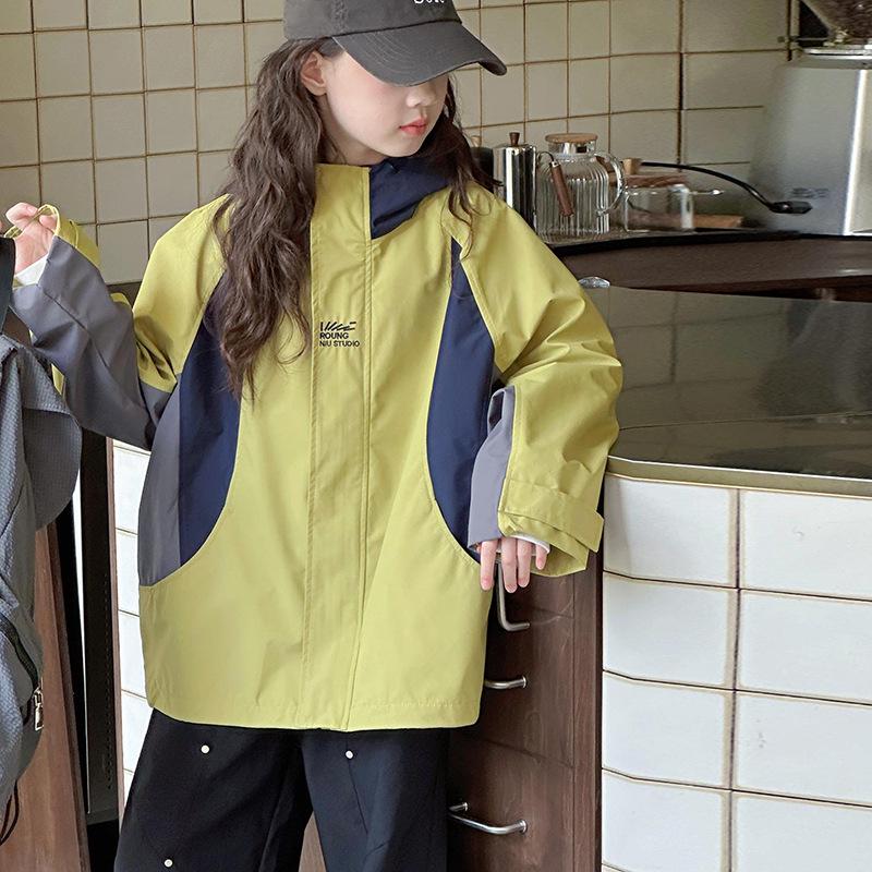 2025 Mädchen Kapuzen-Windjacke - Stilvoller Frühlings-/Herbstmantel für Jugendliche