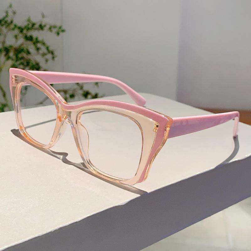 Women Cat Eye Glasses  New Fashion Vintage Blue Light Blocking Eyewear Trendy Stylish Design Oversized Eyeglasses