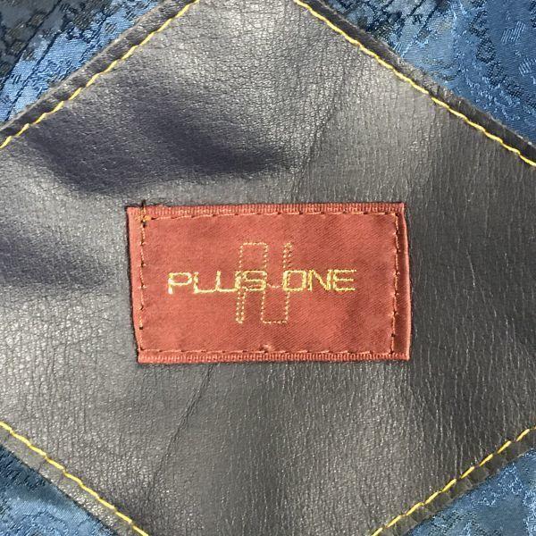 Made in Japan/PLLIS ONE/Stand Collar Leather Coat/Outerwear/Women's F/Navy/Paisley Lining(USED)