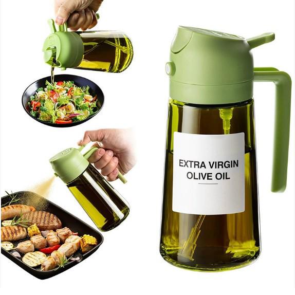 Leak-Proof Large Oil Spray Bottle for Air Fryers - Non-Drip, Light-Proof Design