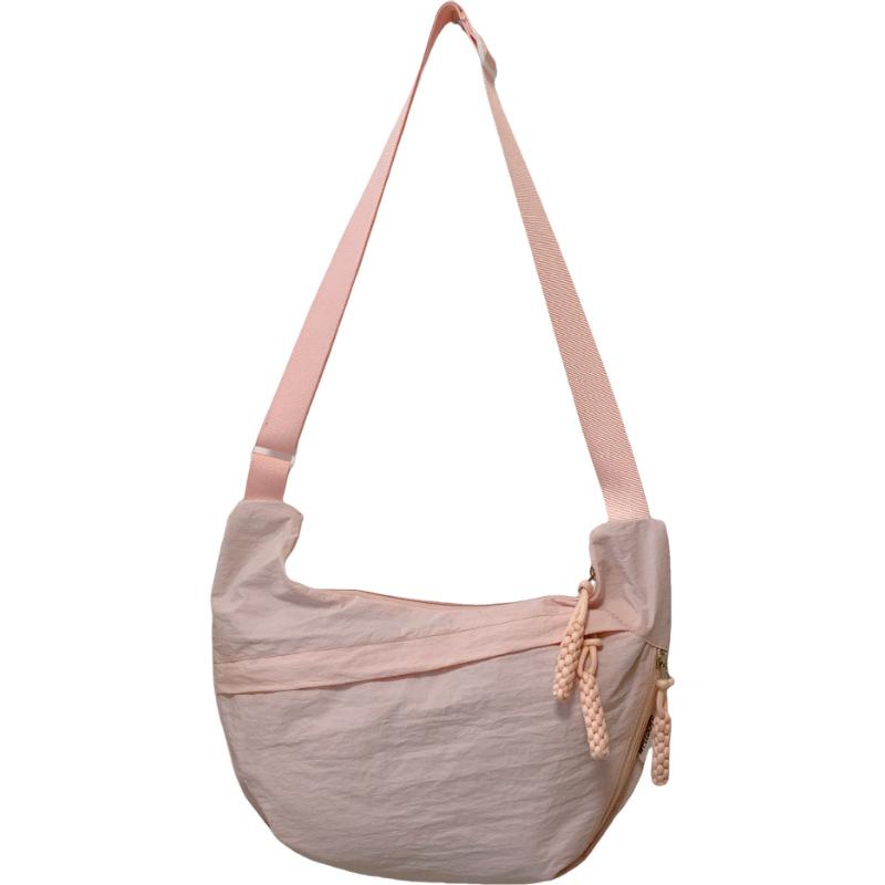 2025 nova bolsa de ombro estilo ins de nylon anti-respingos, bolsa mensageiro tipo dumpling, bolsa feminina para uso diário, trabalho, lazer