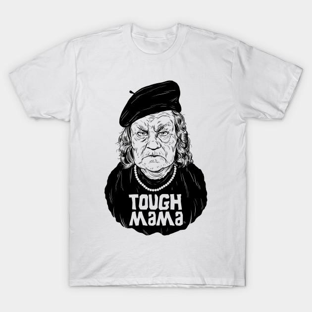 

Men Black Print T-shirt Tough Mama No-Cut Transfer Paper Print Cotton Tshirt S білий
