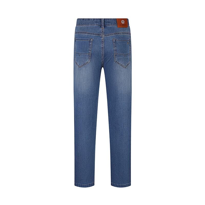 Seven Brand Men's Lyocell Blend Washed Denim Cropped Jeans