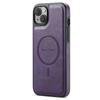 For iPhone 13 Magnetic Case PC+TPU+PU Leather Phone Cover