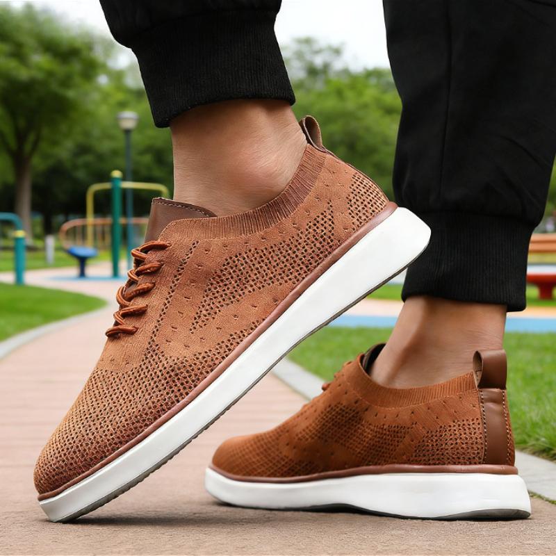 Men s Korean Version Trendy Shoes Spring Summer Men s Knit Sneakers Breathable Mesh Casual Shoes Lightweight  Shoes 39