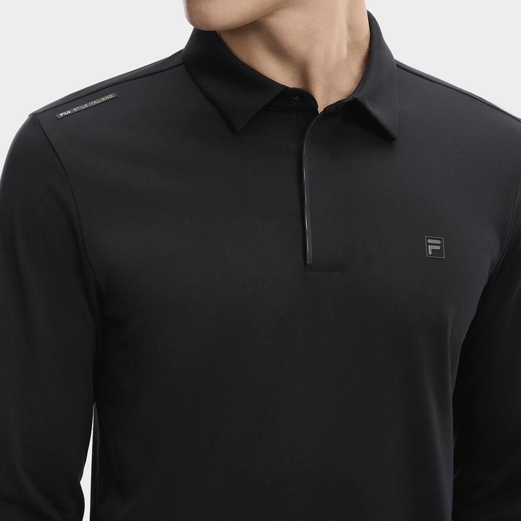 Fila White Fashion Simple Classic Casual Comfortable Versatile Long Sleeve Polo Shirt Men tops Legendary-Blue F11M613214FNV