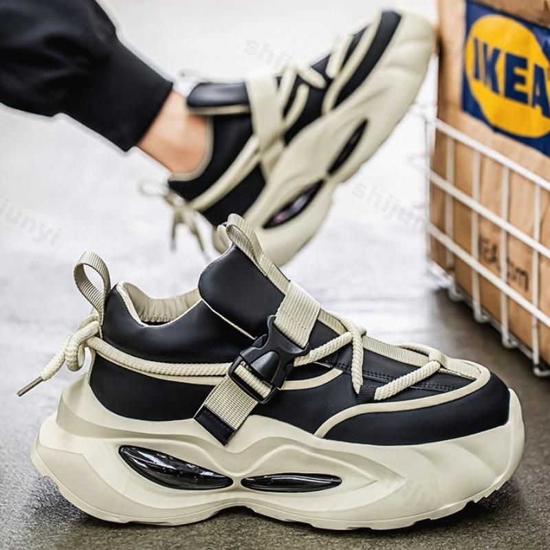 Fashion 2025 Spring New Men's Fashion Trend Casual Shoes Mesh Breathable Comfortable Versatile Thick Soled Shoes Low Top Chunky sneakers