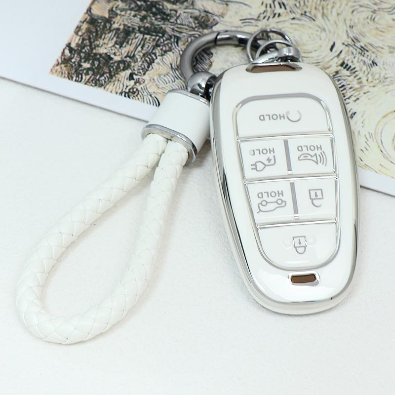 4 5 6 7 8 Buttons TPU Remote Key Shell Fob Case Cover for Hyundai 2020-2021 Sonata Nexo DN8 Santa Fe TM Tucson NX4 Staria Ioniq