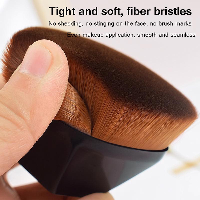 Foundation Brush, Flat Head, Seamless Makeup Brush, Powder-free Makeup Brush, Portable Storage Box, Beauty Tools