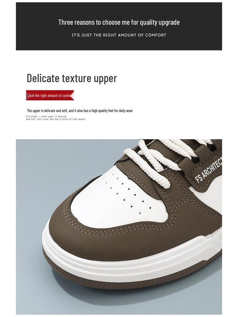 Men's Korean-Style Breathable White Sneakers - Trendy, Thick-Soled, Casual Sports Shoes for Summer