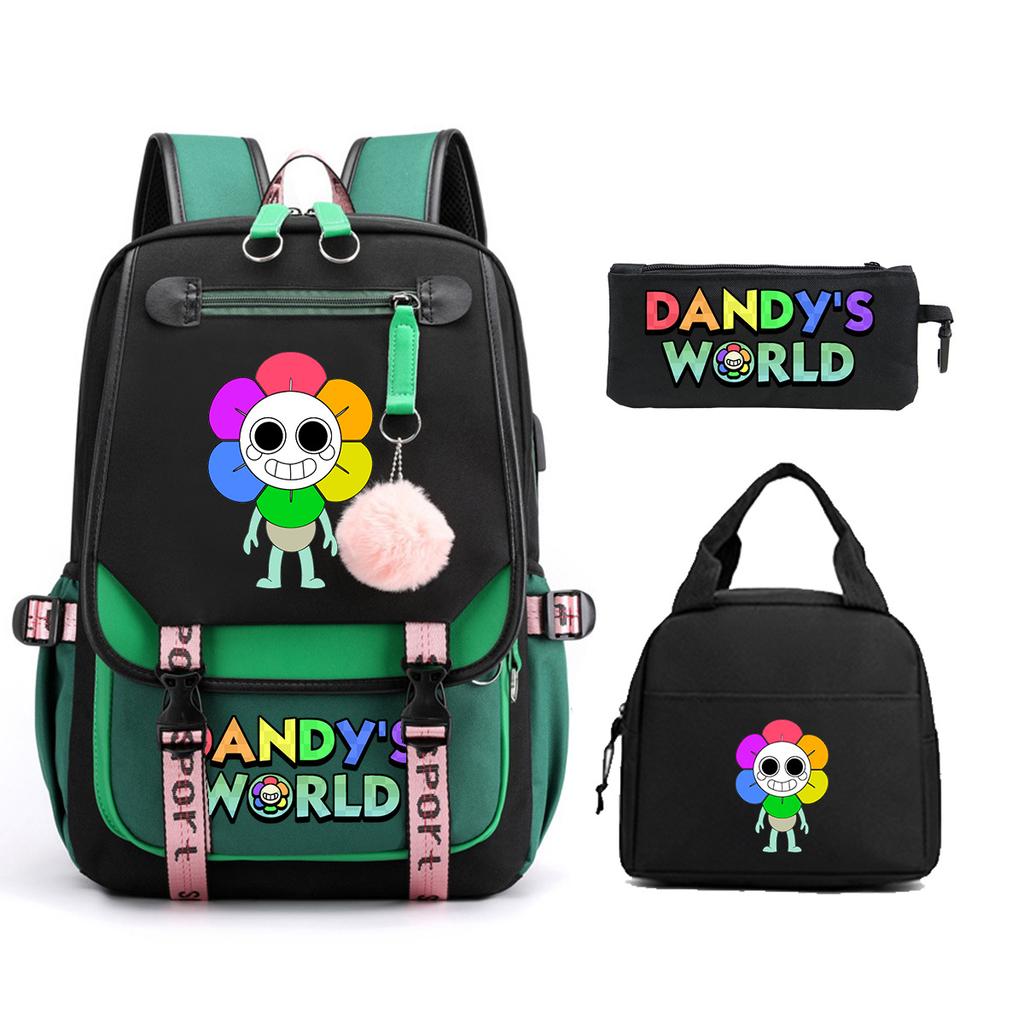 Dandy's World Print Fashion Backpack Set Cross-border Trend Campus Male and Female Versatile Student Bag