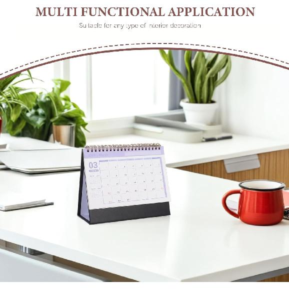 jojofuny Small Desk Calendar: 2025-2026 Desktop Standing Calendar Mini Monthly Planner July 2025 to December 2026 Tabletop for Office School
