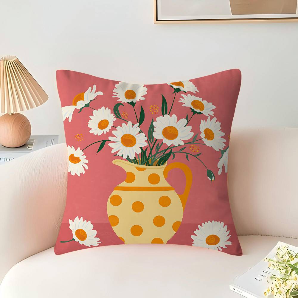 FLOWER MARKET Flower Art Maple Design Cushion Cover Happy Autumn Harvest Decor Holiday Decorati Pillow Cover