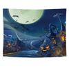 Halloween Tapestry Nordic Holiday Party Decorative Cloth, Horror Cartoon Landscape Tapestry, Milled Fabric Polyester Blanket