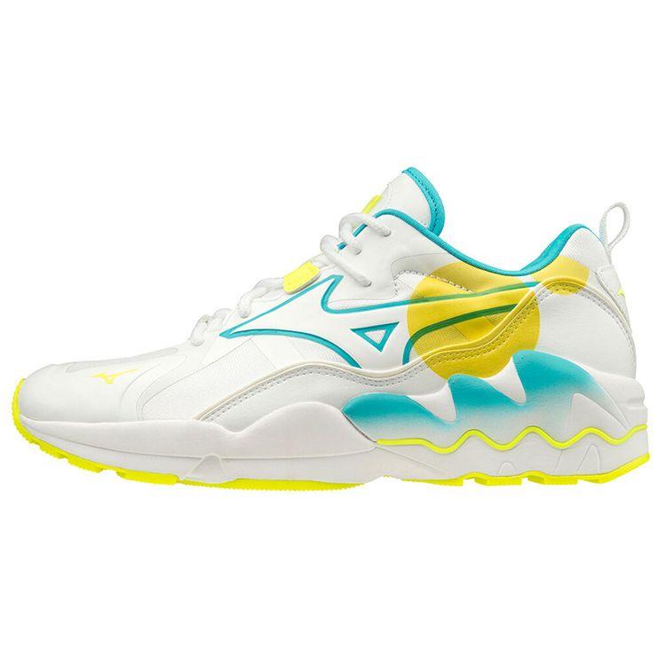 Mizuno Wave Rider 1 Shape of Time - White Yellow Men Sneakers D1GA200347 38