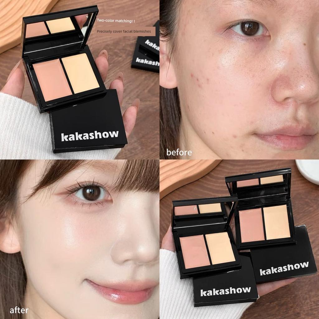 Two-Color Concealer Palette for Face, Covers Dark Circles, Redness, and Tear Troughs, Official Genuine Product