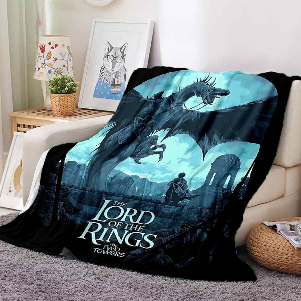 1pc The Lord of the Rings Flannel Blanket, Soft Skin Friendly with Digital Printing, Various Sizes Available for Family, Friends, Birthday