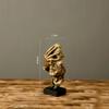 Nordic Creative Silence Is Gold Statue Resin Thinker Sculpture Figurine Vintage Home Office Decoration Modern Art Resin Decor