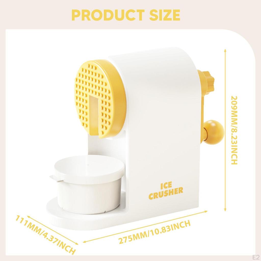 Hand Crank Ice Crusher Machine Kitchen Utensils Easy To Use Snow Cone Slushy Maker for