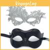 Silver Thread Half Face Mask With Eye Cover For Cosplay And Party Use