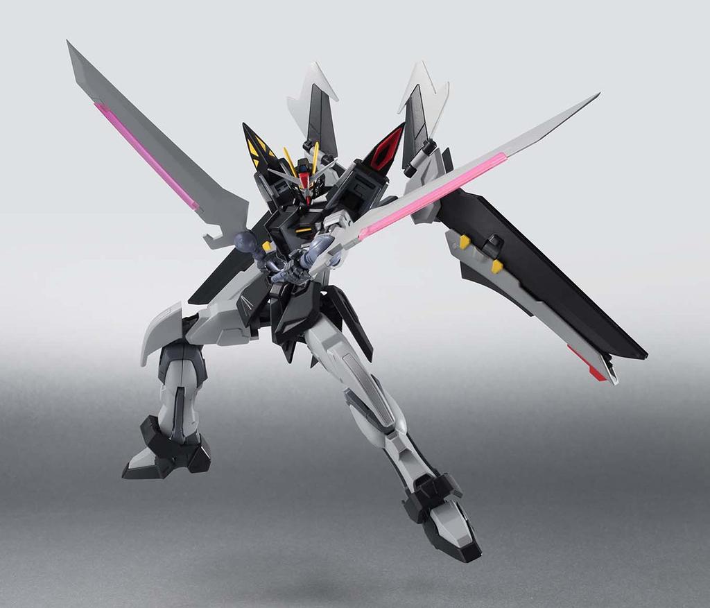 TAMASHII NATIONS ROBOT Spirits Mobile Suit Gundam SEED STARGAZER Strike Noir 140mm Malowana Ruchoma Figurka C.E.73 [SIDE MS] Około. ABS i PCV