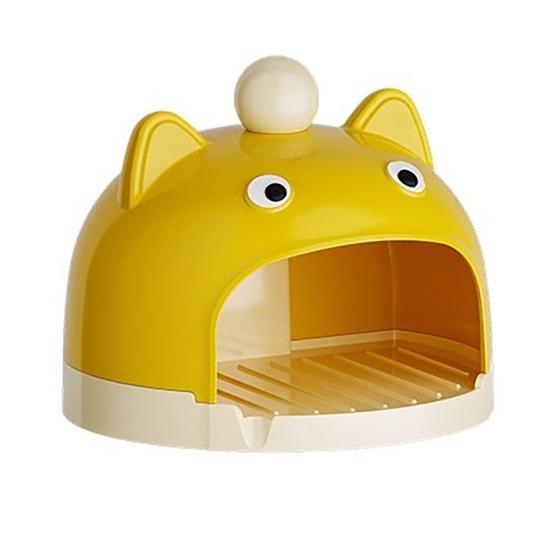 Soap Dish Cartoon Animal Design Soap Holder Drain Rack No Drill Wall Mount Bathroom Organizer Accessible Soap Container