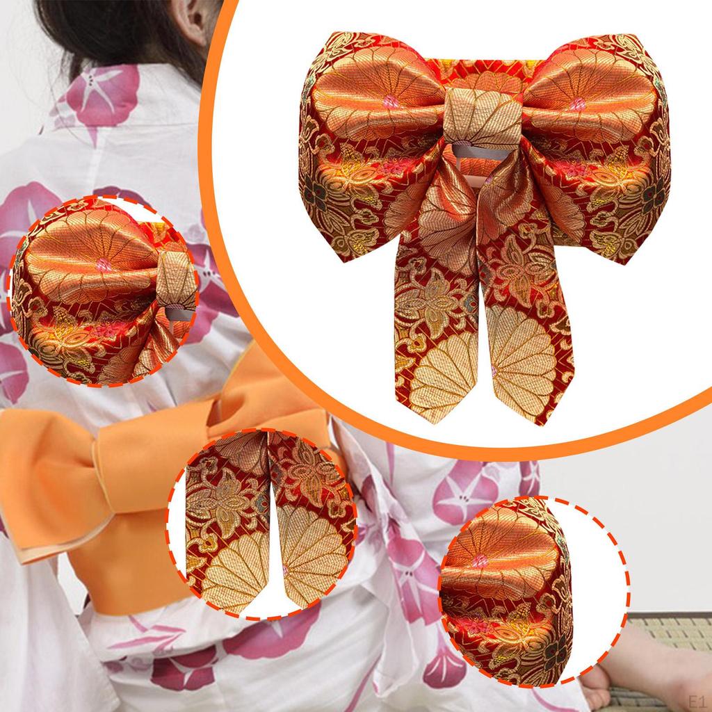 Japanese Kimono Bow Belt Cummerbund Sash, Portable Comfortable Lady Waist