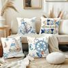 1/4pcs Coastal Nautical Throw Pillow Covers Navy Blue Ocean Themed Cushion Cases for Home Decor Cushion Cover