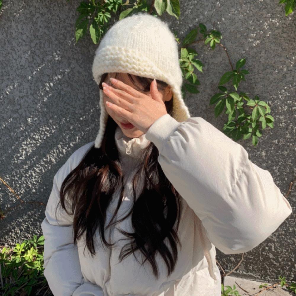 

Синяя вязаная шапка с наушниками City Trooper, 4 цвета