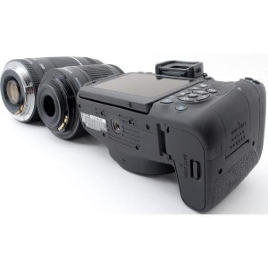 POUŽITÝ Canon EOS Kiss X9i Double Zoom Kit Digitální zrcadlovka s Wi-Fi & Bluetooth + Nová SD karta