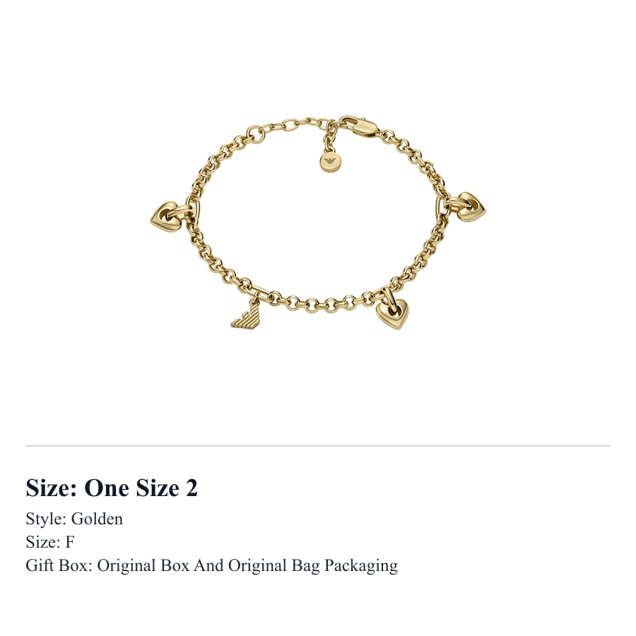 EMPORIO ARMANI Brass Bracelets Women's Gold EGS3268710