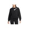 Nike Logo Printed Casual Round Neck Sweatshirt Women sweatshirt Black DV8019-010