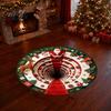 Unique Seasonal Gift Rugs Christmas Round Area Rug, 3D Visual Trap Floor Mat with Santa Elk Print, Cozy Indoor Holiday Decorations Non-Slip
