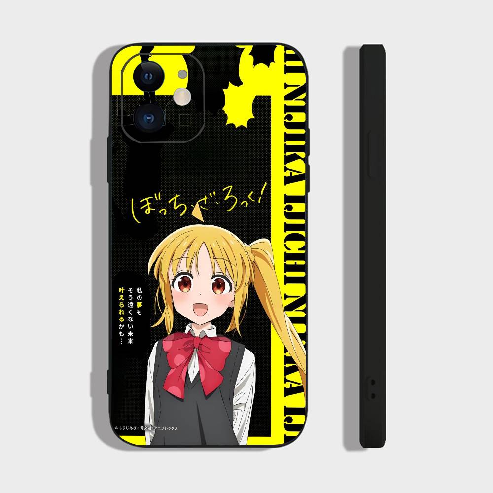 Anime Bocchi The Rock For IPhone 15 16 14 Plus 13 12 11 17 Pro Max 17 Air Black Soft Phone Cover