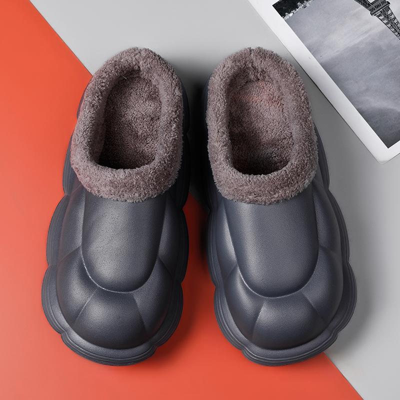 

Slippers For Home Man Cute Cotton Men s Casual Shoe Warm Plush Comfortable Thick Bottom Explosive Style Anti-slip Couple Slipper