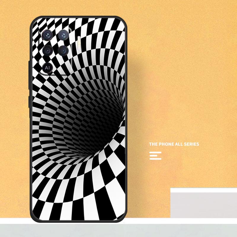 Crazy Checkered Case For Oppo A74 A94 A54 A15 A17 A57 A6 A5 Pro A16 A76 A96 A40 A60 A80 A18 A38 A58 A78 A98